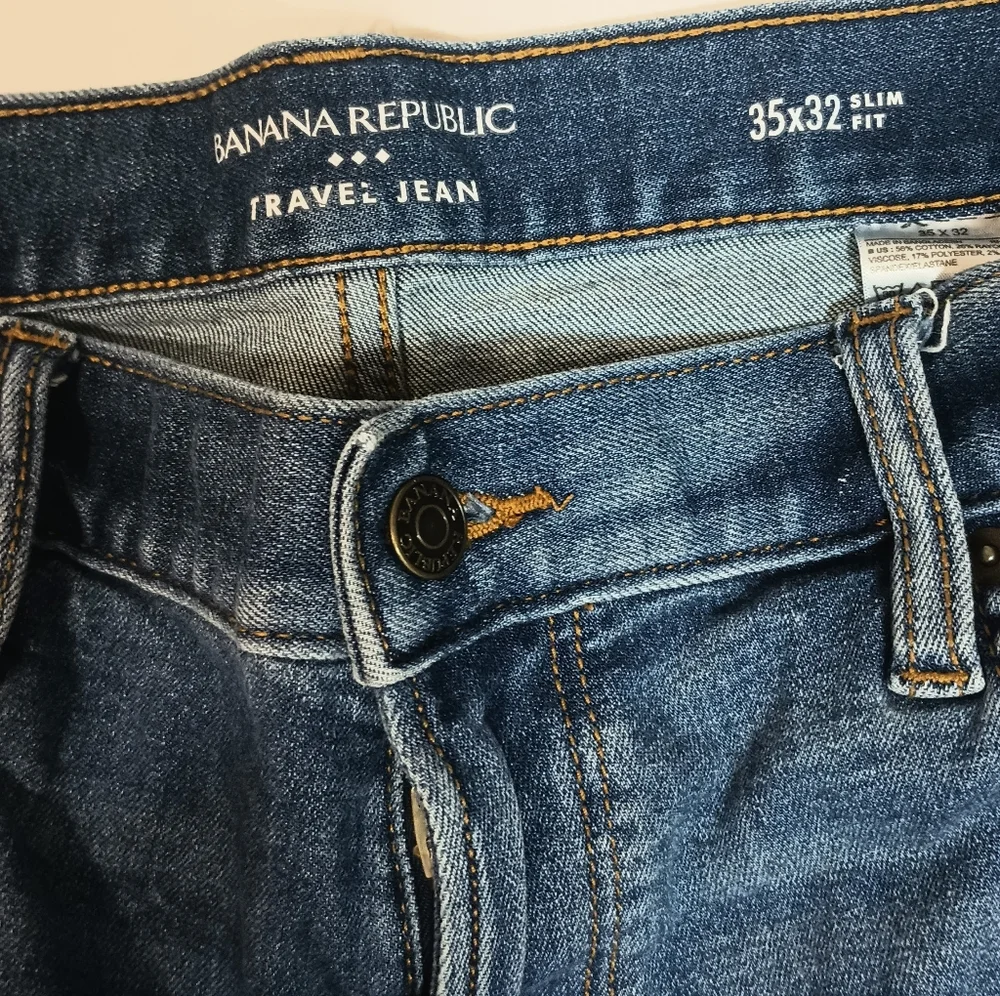Banana Republic Men's Slim Fit Blue Jeans